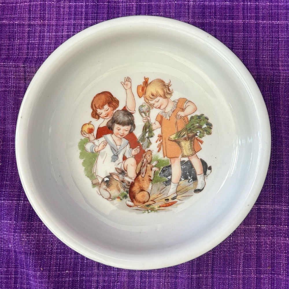 German Childs Stoneware Dish